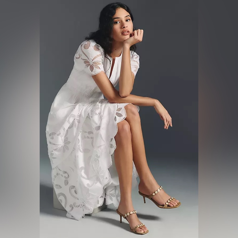 Anthropologie Somerset Cutwork Maxi Dress